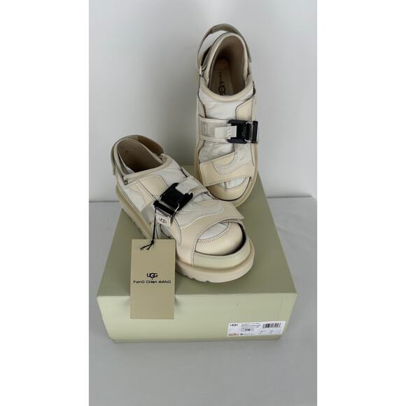 UGG X Feng Chen Wang Tasman Cream Mens 7 Womens 8 New Slipper Leather Suede - Picture 3 of 15